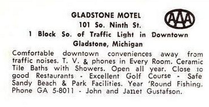 Gladstone Motel - Vintage Postcard